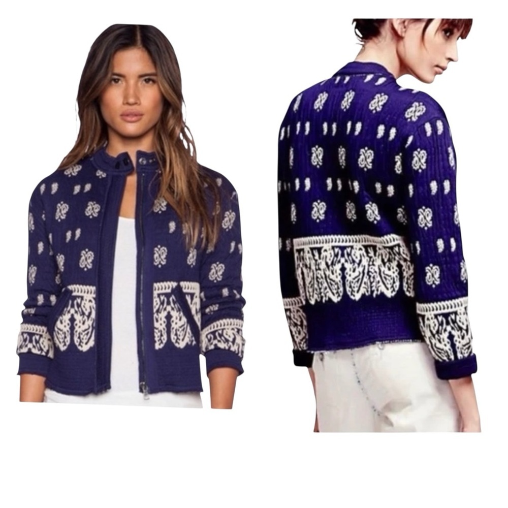 Free People Riviera Quilted Ikat Jacket
